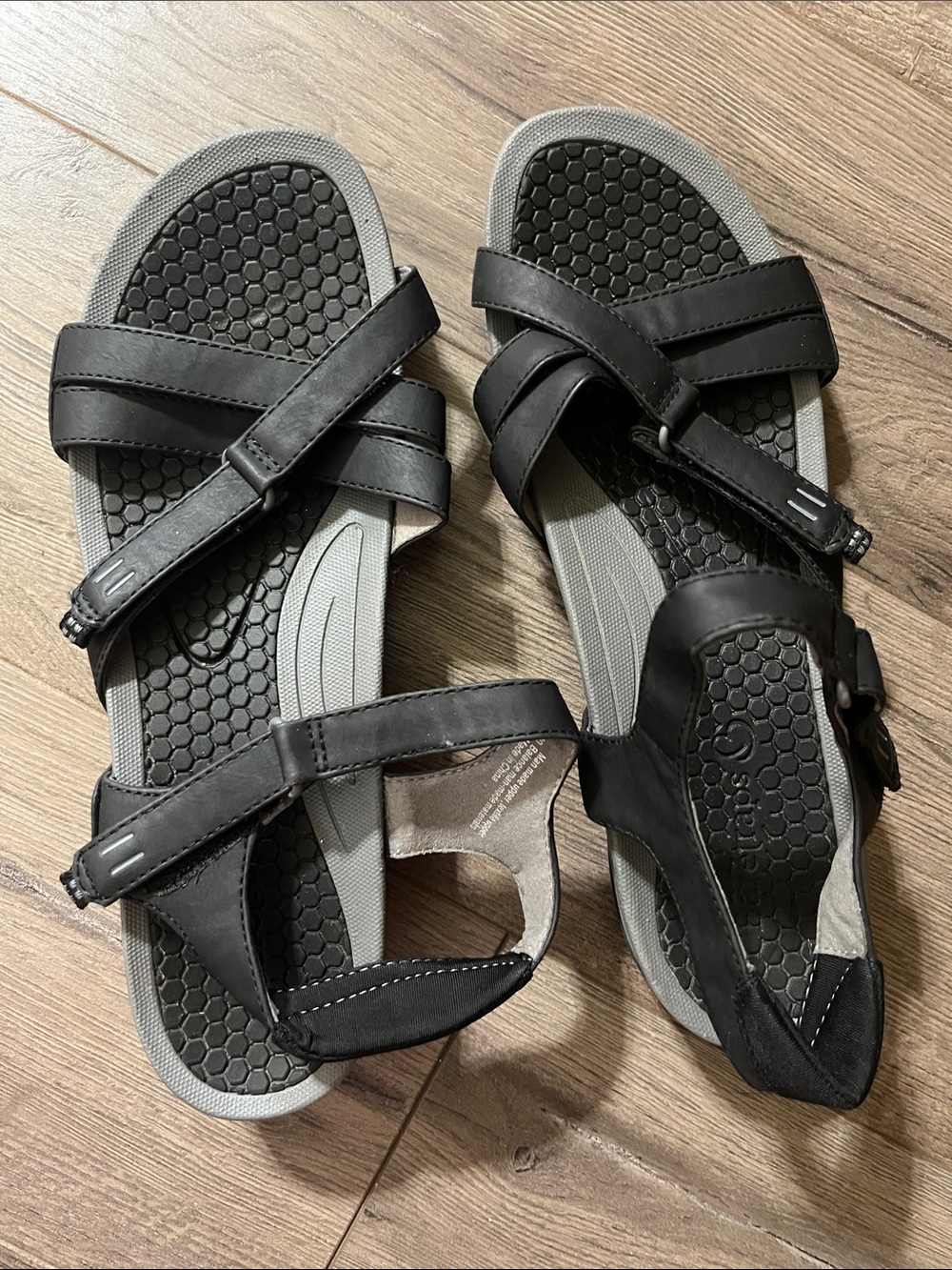 BareTraps Black and Gray Women's Strappy Sandals